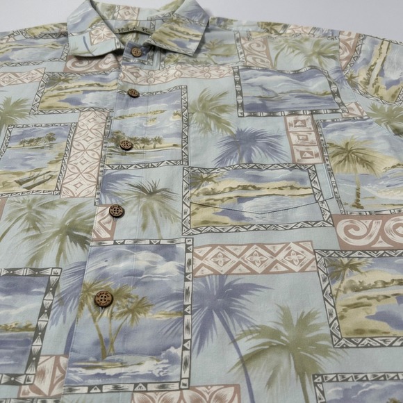 Batik Bay Men's XL Palm Tree Island Print Button Up Hawaiian Shirt - Picture 6 of 12